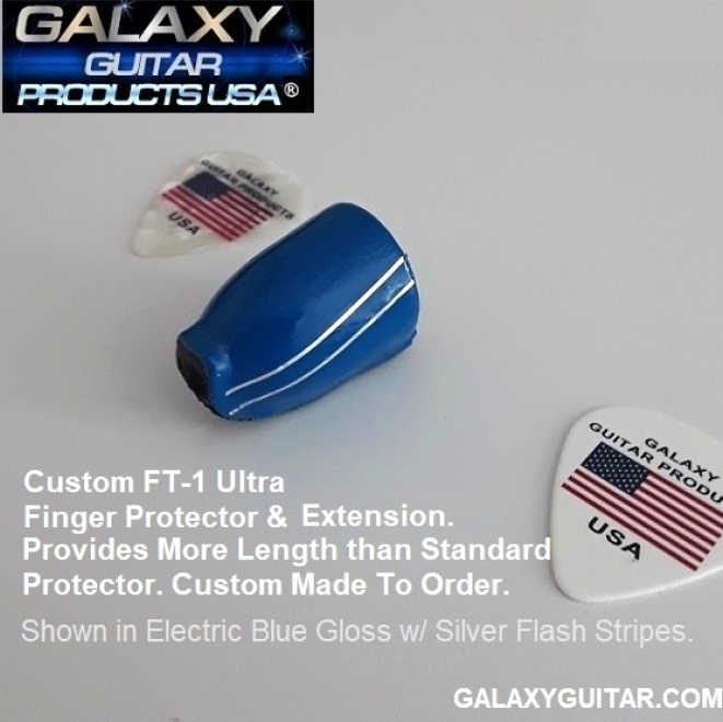 Galaxy Electric Blue Extension With Silver Flash Stripes